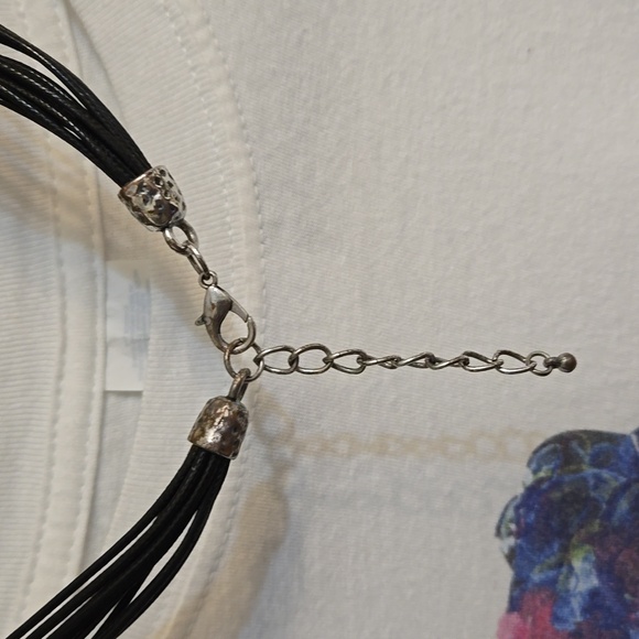 Heart pendant necklace,vegan black cord,love,intricate pattern,adjustable - Picture 10 of 10